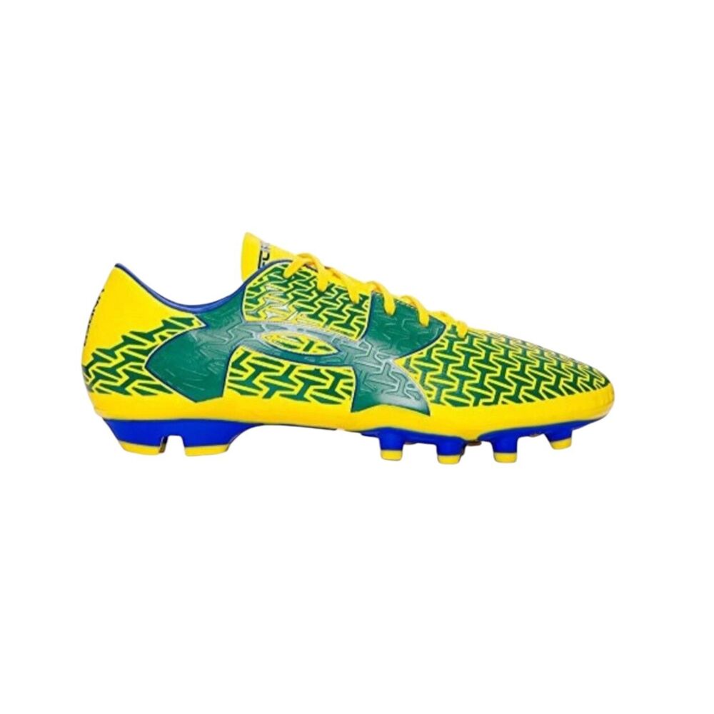 Under Armour ClutchFit Force 2.0 FG Soccer Cleat Shoe Men Taxi Yellow Green 9.5